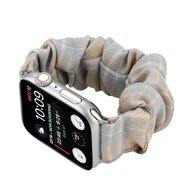 Elastisches Armband - Khaki / Hellblau - Geeignet f&uuml;r Apple Watch 44mm / 45mm / 46mm / 49mm