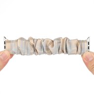 Elastisches Armband - Khaki / Hellblau - Geeignet f&uuml;r Apple Watch 44mm / 45mm / 46mm / 49mm