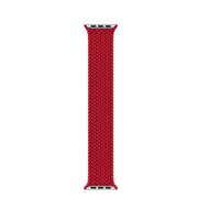 Geflochtenes Solo Loop Armband - Gr&ouml;&szlig;e: S - Rot - Geeignet f&uuml;r Apple Watch 38mm / 40mm / 41mm / 42mm