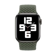 Geflochtenes Solo Loop Armband - Gr&ouml;&szlig;e: S - Gr&uuml;n - Geeignet f&uuml;r Apple Watch 38mm / 40mm / 41mm / 42mm