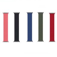 Geflochtenes Solo Loop Armband - Gr&ouml;&szlig;e: L - Pink - Geeignet f&uuml;r Apple Watch 38mm / 40mm / 41mm / 42mm