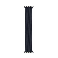 Geflochtenes Solo Loop Armband - Gr&ouml;&szlig;e: L - Dunkelblau - Geeignet f&uuml;r Apple Watch 38mm / 40mm / 41mm / 42mm