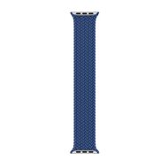 Geflochtenes Solo Loop Armband - Gr&ouml;&szlig;e: M - Blau - Geeignet f&uuml;r Apple Watch 44mm / 45mm / 46mm / 49mm