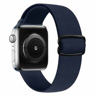Solo Loop Nylonband - Dunkelblau - Geeignet f&uuml;r Apple Watch 38mm / 40mm / 41mm / 42mm