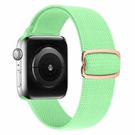 Solo Loop Nylonband - Hellgr&uuml;n - Geeignet f&uuml;r Apple Watch 38mm / 40mm / 41mm / 42mm