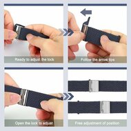 Geflochtenes Armband - Dunkelblau - Geeignet f&uuml;r Apple Watch 38mm / 40mm / 41mm / 42mm
