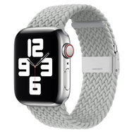 Geflochtenes Armband - Hellgrau - Geeignet f&uuml;r Apple Watch 38mm / 40mm / 41mm / 42mm