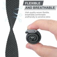 Geflochtenes Armband - Grau - Geeignet f&uuml;r Apple Watch 38mm / 40mm / 41mm / 42mm