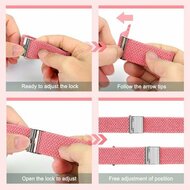 Geflochtenes Armband - Rosa - Geeignet f&uuml;r Apple Watch 38mm / 40mm / 41mm / 42mm