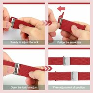 Geflochtenes Armband - Rot - Geeignet f&uuml;r Apple Watch 44mm / 45mm / 46mm / 49mm