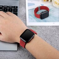 Geflochtenes Armband - Rot - Geeignet f&uuml;r Apple Watch 44mm / 45mm / 46mm / 49mm