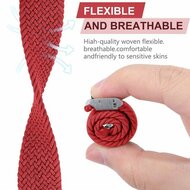 Geflochtenes Armband - Rot - Geeignet f&uuml;r Apple Watch 44mm / 45mm / 46mm / 49mm