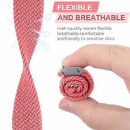 Geflochtenes Armband - Rosa - Geeignet f&uuml;r Apple Watch 44mm / 45mm / 46mm / 49mm