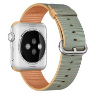 Nylonband - Hellbraun / Blau - Geeignet f&uuml;r Apple Watch 44mm / 45mm / 46mm / 49mm