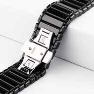 Gliederarmband Keramikband - Schwarz - Geeignet f&uuml;r Apple Watch 44mm / 45mm / 46mm / 49mm