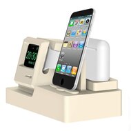 3 in 1 Halterung geeignet f&uuml;r die Apple Watch &amp; Airpods &amp; iPhone - Beige