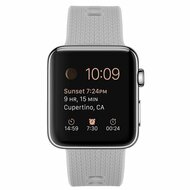 Gemustertes Silikonarmband - Grau - Geeignet f&uuml;r Apple Watch 38mm / 40mm / 41mm / 42mm