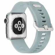 Gemustertes Silikonarmband - Smaragdgr&uuml;n - Geeignet f&uuml;r Apple Watch 38mm / 40mm / 41mm / 42mm
