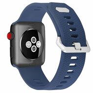 Gemustertes Silikonarmband - Navy - Geeignet f&uuml;r Apple Watch 38mm / 40mm / 41mm / 42mm