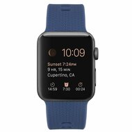Gemustertes Silikonarmband - Navy - Geeignet f&uuml;r Apple Watch 38mm / 40mm / 41mm / 42mm