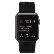Gemustertes Silikonarmband - Schwarz - Geeignet f&uuml;r Apple Watch 38mm / 40mm / 41mm / 42mm