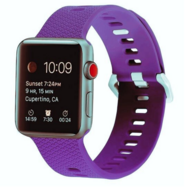 Gemustertes Silikonarmband - Lila - Geeignet f&uuml;r Apple Watch 44mm / 45mm / 46mm / 49mm