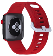 Gemustertes Silikonarmband - Rot - Geeignet f&uuml;r Apple Watch 44mm / 45mm / 46mm / 49mm