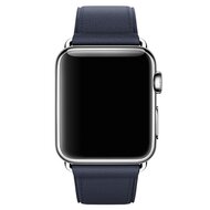 Klassisches Lederarmband - Mitternachtsblau - Geeignet f&uuml;r Apple Watch 38mm / 40mm / 41mm / 42mm