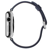 Klassisches Lederarmband - Mitternachtsblau - Geeignet f&uuml;r Apple Watch 38mm / 40mm / 41mm / 42mm