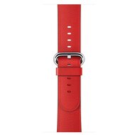 Klassisches Lederarmband - Rot - Geeignet f&uuml;r Apple Watch 38mm / 40mm / 41mm / 42mm