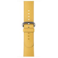 Klassisches Lederarmband - Gelb - Geeignet f&uuml;r Apple Watch 38mm / 40mm / 41mm / 42mm
