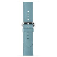 Klassisches Lederarmband - Hellblau - Geeignet f&uuml;r Apple Watch 38mm / 40mm / 41mm / 42mm