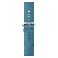 Klassisches Lederarmband - Blau - Geeignet f&uuml;r Apple Watch 38mm / 40mm / 41mm / 42mm