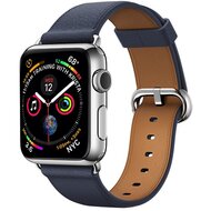 Klassisches Lederarmband - Mitternachtsblau - Geeignet f&uuml;r Apple Watch 44mm / 45mm / 46mm / 49mm
