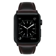 Luxus-Echtlederarmband - Dunkelbraun - Geeignet f&uuml;r Apple Watch 44mm / 45mm / 46mm / 49mm