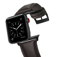 Luxus-Echtlederarmband - Dunkelbraun - Geeignet f&uuml;r Apple Watch 44mm / 45mm / 46mm / 49mm
