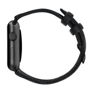 Luxus-Echtlederarmband - Schwarz - Geeignet f&uuml;r Apple Watch 44mm / 45mm / 46mm / 49mm