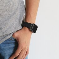 Luxus-Echtlederarmband - Schwarz - Geeignet f&uuml;r Apple Watch 44mm / 45mm / 46mm / 49mm
