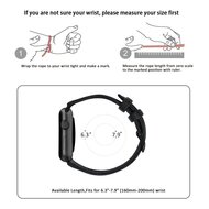 Luxus-Echtlederarmband - Schwarz - Geeignet f&uuml;r Apple Watch 44mm / 45mm / 46mm / 49mm