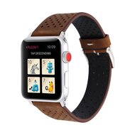 Dot Pattern Lederarmband - Braun - Geeignet f&uuml;r Apple Watch 38mm / 40mm / 41mm / 42mm