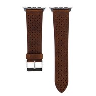 Dot Pattern Lederarmband - Braun - Geeignet f&uuml;r Apple Watch 38mm / 40mm / 41mm / 42mm