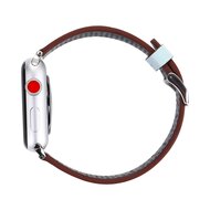 Dot Pattern Lederarmband - Hellblau - Geeignet f&uuml;r Apple Watch 38mm / 40mm / 41mm / 42mm