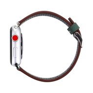 Dot Pattern Lederarmband - Dunkelgr&uuml;n - Geeignet f&uuml;r Apple Watch 38mm / 40mm / 41mm / 42mm