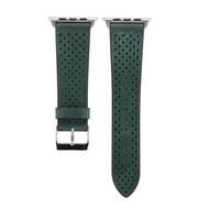 Dot Pattern Lederarmband - Dunkelgr&uuml;n - Geeignet f&uuml;r Apple Watch 38mm / 40mm / 41mm / 42mm