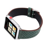 Dot Pattern Lederarmband - Dunkelgr&uuml;n - Geeignet f&uuml;r Apple Watch 38mm / 40mm / 41mm / 42mm