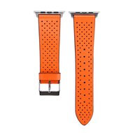 Dot Pattern Lederarmband - Orange - Geeignet f&uuml;r Apple Watch 38mm / 40mm / 41mm / 42mm