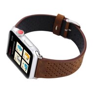 Dot Pattern Lederarmband - Braun - Geeignet f&uuml;r Apple Watch 44mm / 45mm / 46mm / 49mm