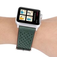 Dot Pattern Lederarmband - Dunkelgr&uuml;n - Geeignet f&uuml;r Apple Watch 44mm / 45mm / 46mm / 49mm