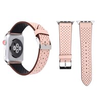 Dot Pattern Lederarmband - Rosa - Geeignet f&uuml;r Apple Watch 44mm / 45mm / 46mm / 49mm