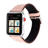 Dot Pattern Lederarmband - Rosa - Geeignet f&uuml;r Apple Watch 44mm / 45mm / 46mm / 49mm